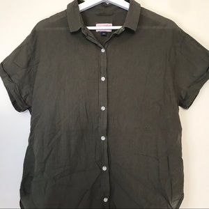 Dark Green button down